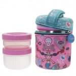 LAKEN STAINLESS STEEL THERMO FOOD FLASK 1L WITH 2 INNER CONTAINERS AND SIRENAS NEOPRENE COVER