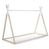 Bed 90x200cm Tipi naturel white