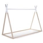 Bed 90x200cm Tipi naturel white