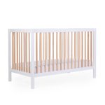 Cot 60x120cm BE97 + wheels white naturel