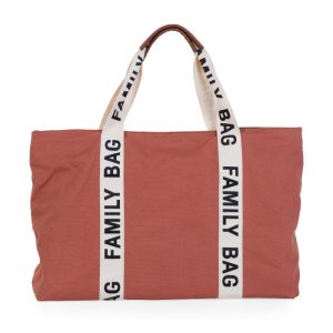 Nursery bag Family Bag Signature Canvas terracotta