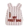 Kids backpack My First Bag - Stripes - Nude/Terracotta