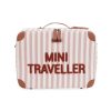 Suitcase Mini Traveller Stripes nude