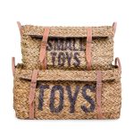 Toybox Rattan Anthracite 2pcs