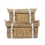 Toybox Rattan Yellow 2pcs