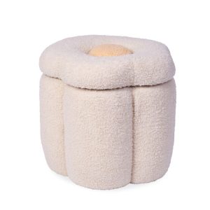 Pouf + Toybox Flower offwhite