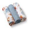 Muslin diapers Super soft 3pcs Blue