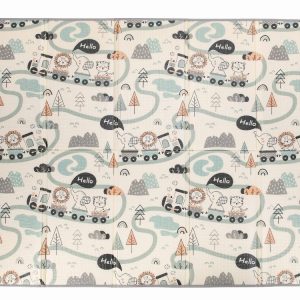 Folding play mat with edge Magic Road