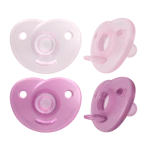 Phillips Avent Soothie Silicone Pacifier 0-6m Pink x2