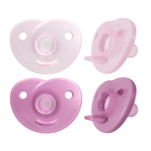 Phillips Avent Soothie Silicone Pacifier 0-6m Pink x2