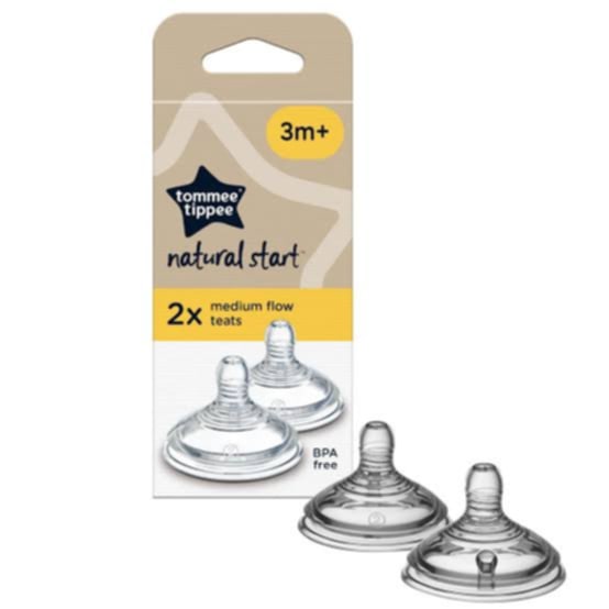 Natural Start Baby Bottle Teats, Medium flow