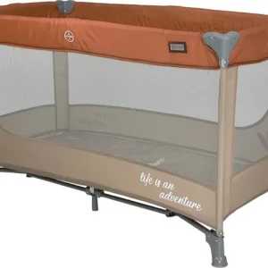 Sunshine Boho Πάρκο με Στρώμα & Δίχτυ Πορτοκαλί Μπεζ 883-182