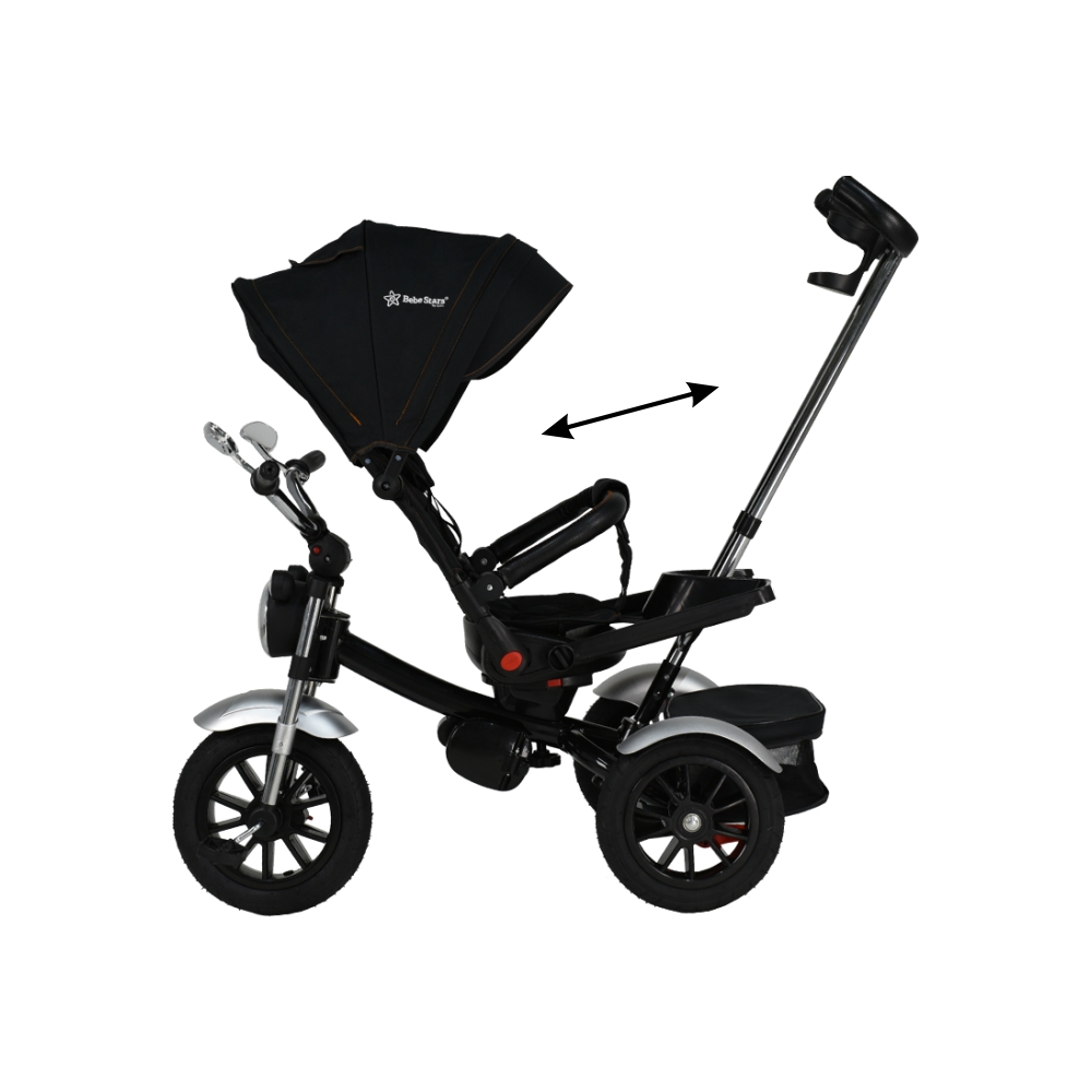 Bebe Stars Baby Tricycle 360° Chopper 6ΙΝ1 Black 814-188