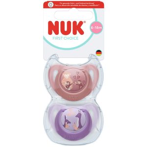 Pacifier NUK First Choice 6-18m Monkey/Kangaroo Girl
