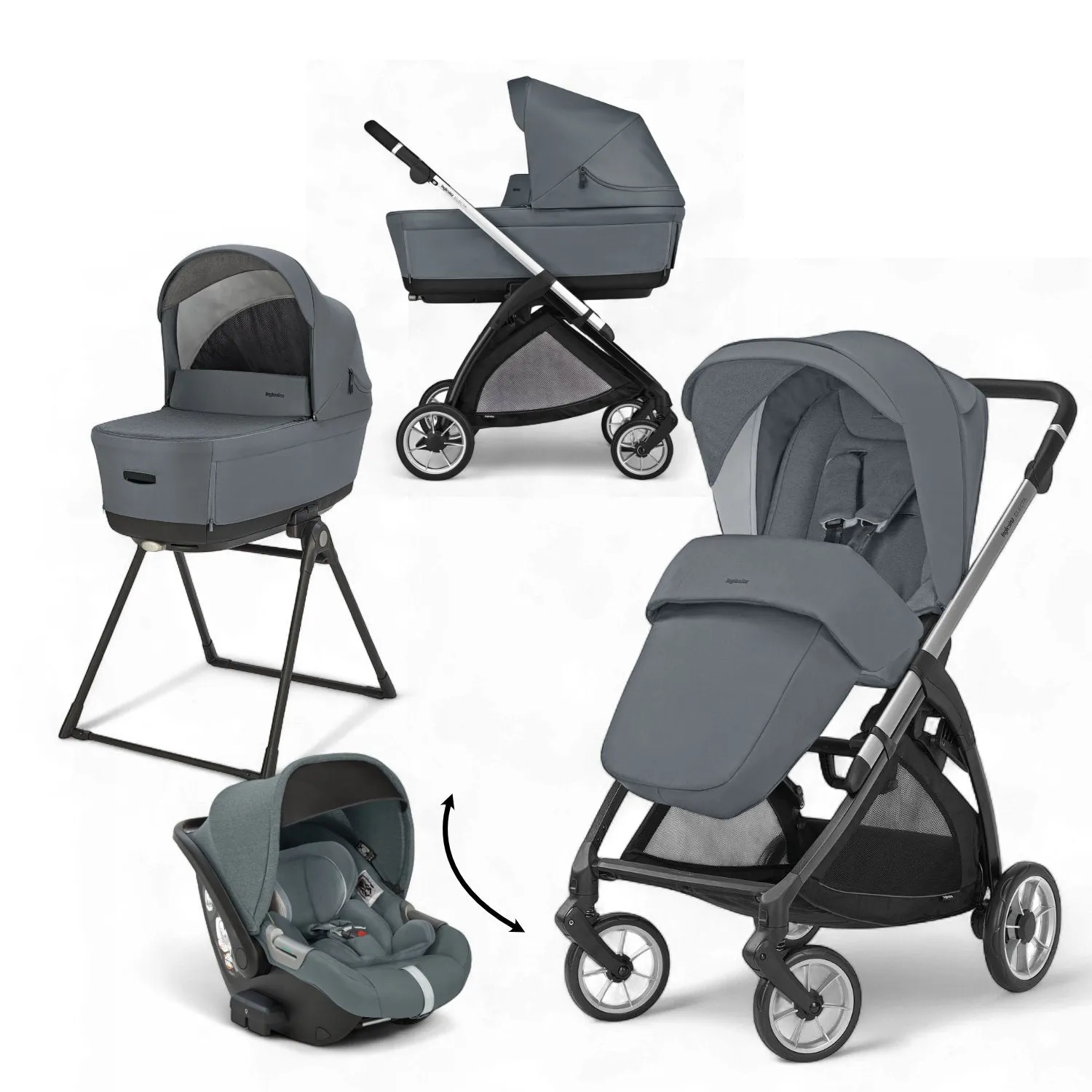 Inglesina Electa System Quattro Darwin 3 in 1 – Union Grey
