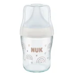 Perfect Match Glass Baby Bottle 120ml With Size S Teat 0m+