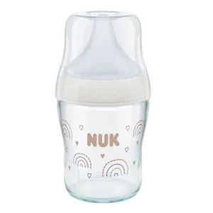 Perfect Match Glass Baby Bottle 120ml With Size S Teat 0m+