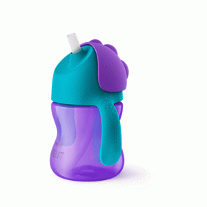 Bendy Straw Cup Purple 9m+ 200ml (SCF796/02)