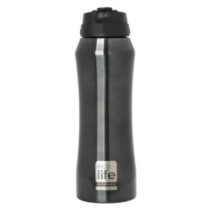 Eco Life Black Thermos 550ml With inner straw