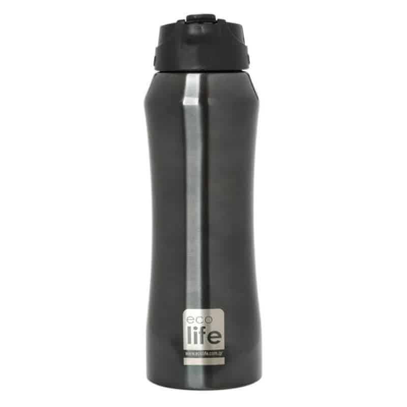 Eco Life Black Thermos 550ml With inner straw