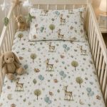 Βρεφικά σεντόνια 70X140cm Deer blue