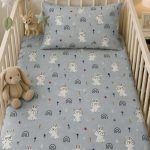 Βρεφικά σεντόνια 70X140cm Rabbit blue