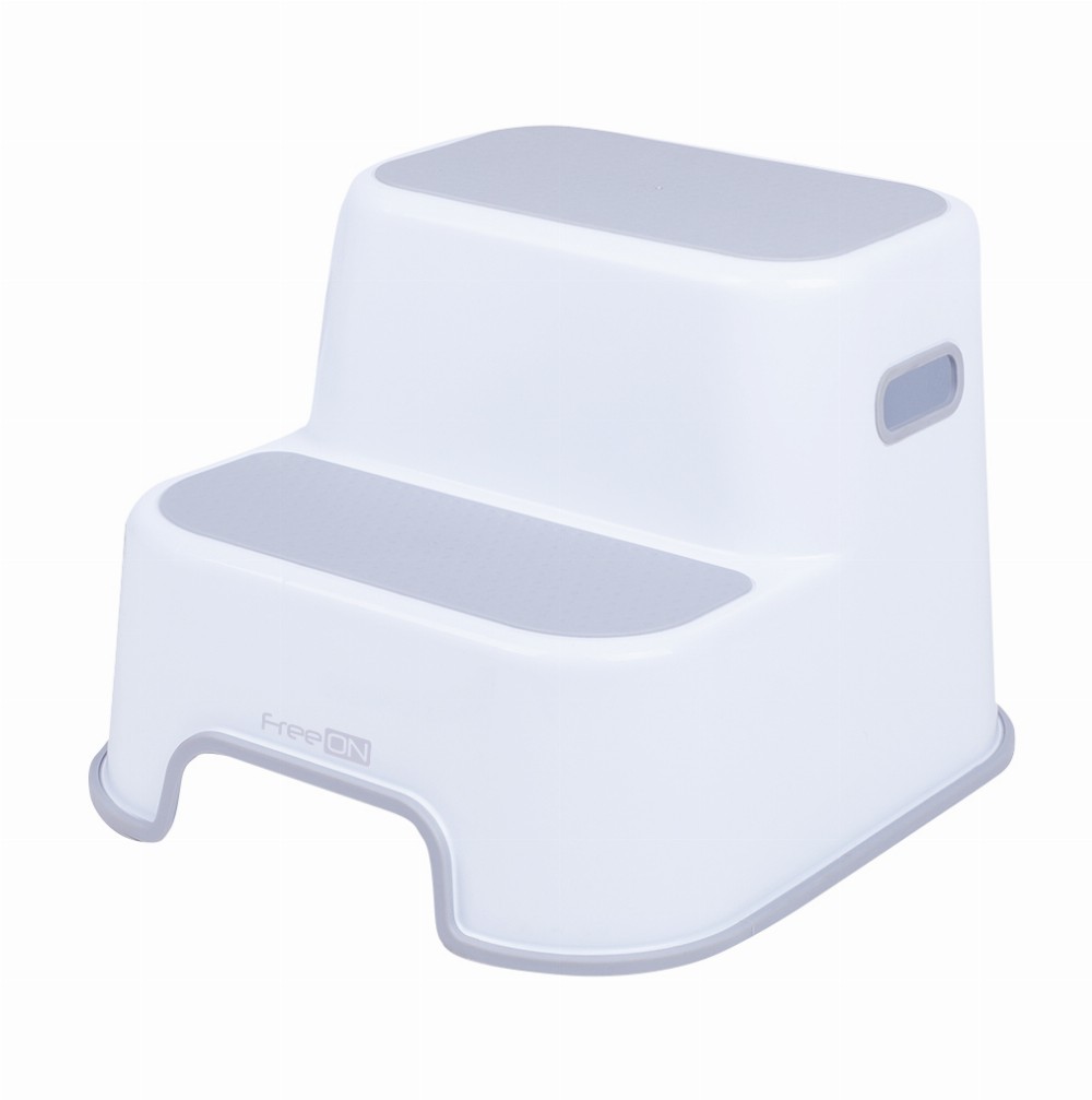 Double step stool, grey