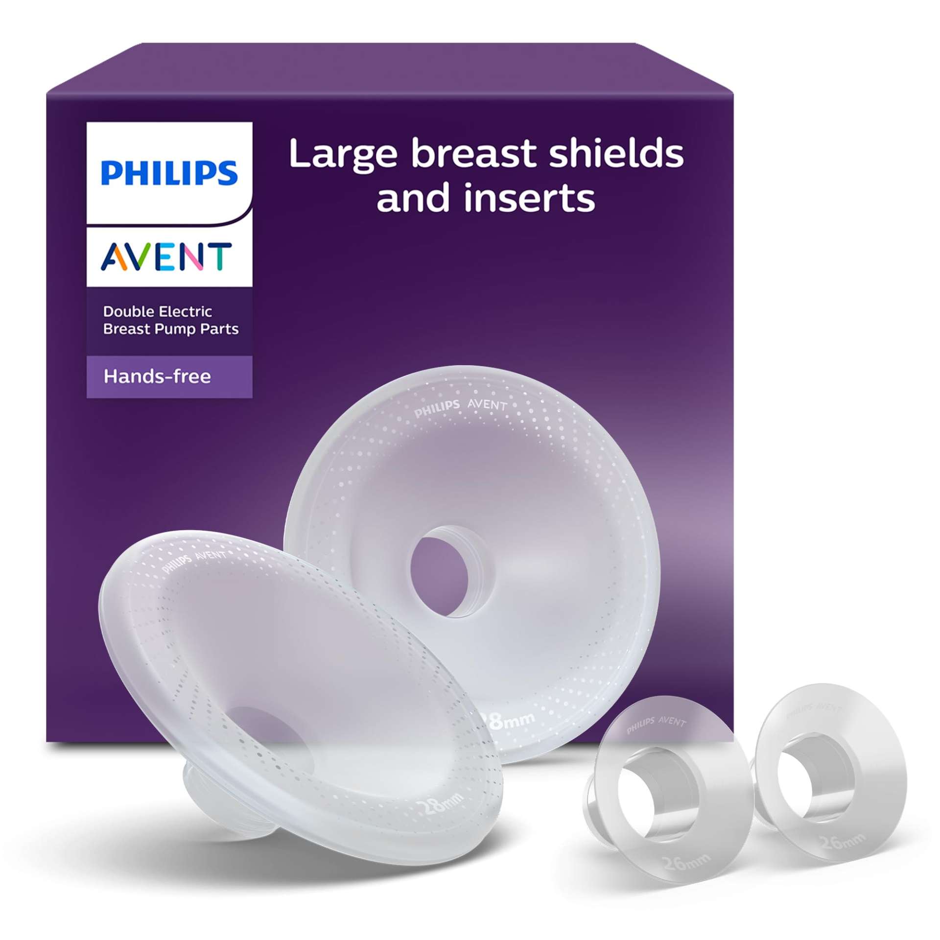 Hands-free Large breast shields and inserts SCF552/11