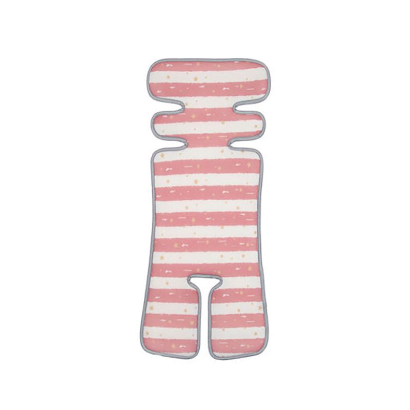 Universal stroller and car seat pad, 3d air mesh, white-pink