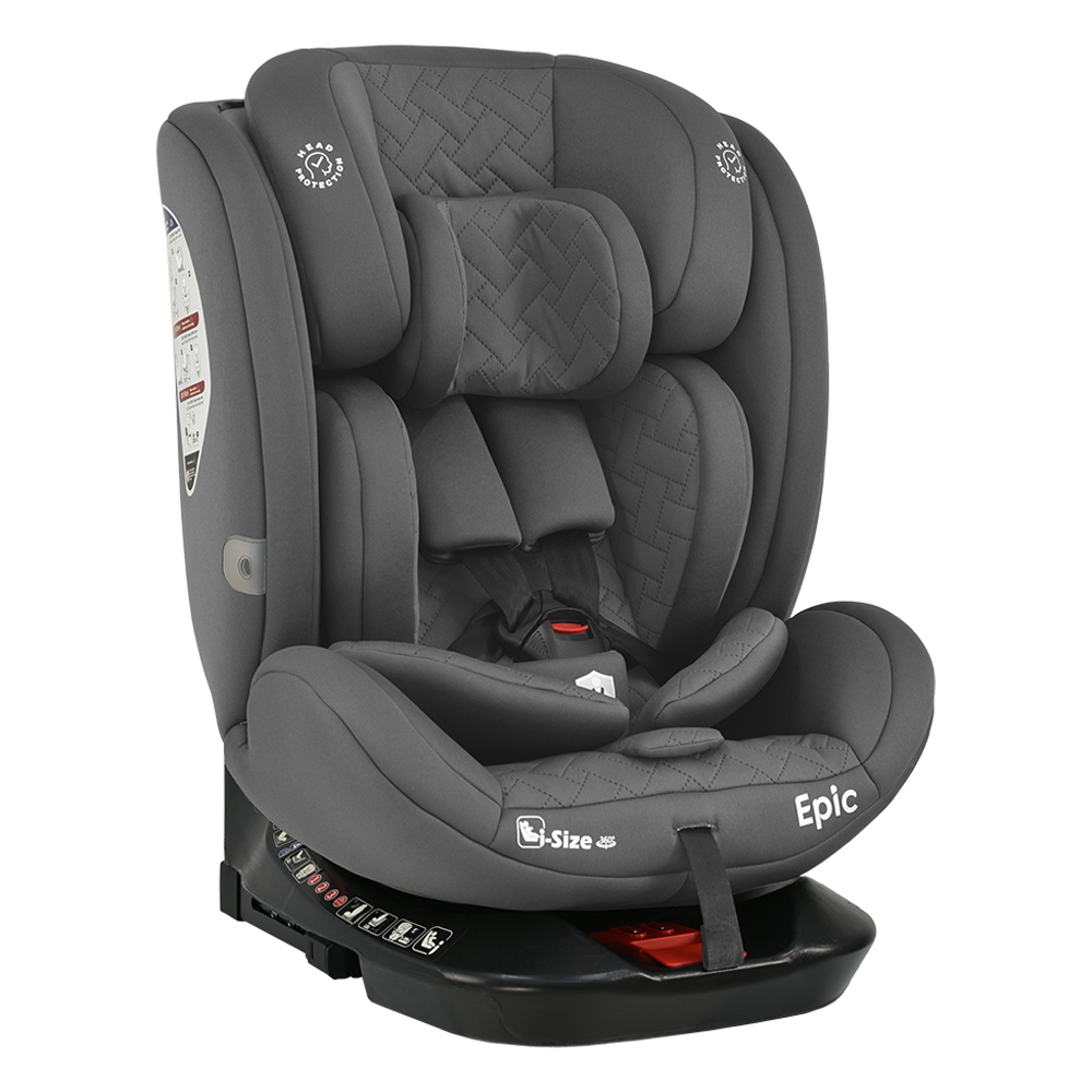 ΚΑΘIΣΜΑ ΑΥΤOKINHΤΟΥ EPIC ISOFIX I-SIZE 360° SMOKED GREY ΚΩΔ 921-186