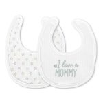 Newborn bib NATURAL 2pcs with velcro