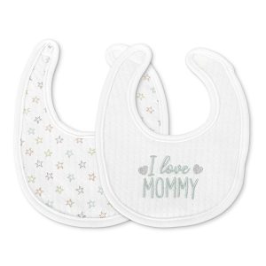 Newborn bib NATURAL 2pcs with velcro