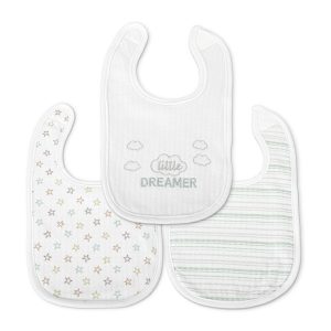 Bib NATURAL 3 pcs. with Velcro