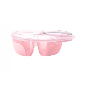 TWO COMPARTMENT BOWL WITH SPOON
