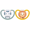 Perfect Match Air Zebra/Lion, size 6-18 months - Pacifiers
