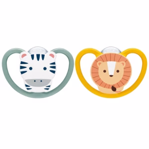 Perfect Match Air Zebra/Lion, size 6-18 months - Pacifiers