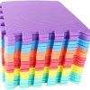 Gym Floor Mats with Edge Pieces 62x62cm 4PCS SET