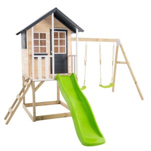Bluebell Cottage with Deck , Slide and Double Swing