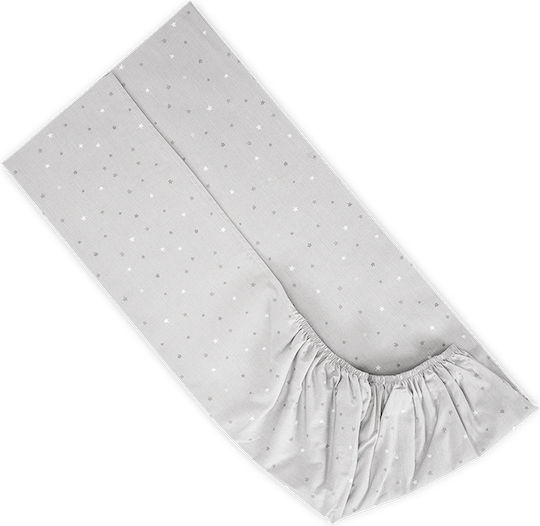 Baby Crib Sheet Cotton Fitted Gray 70x140cm