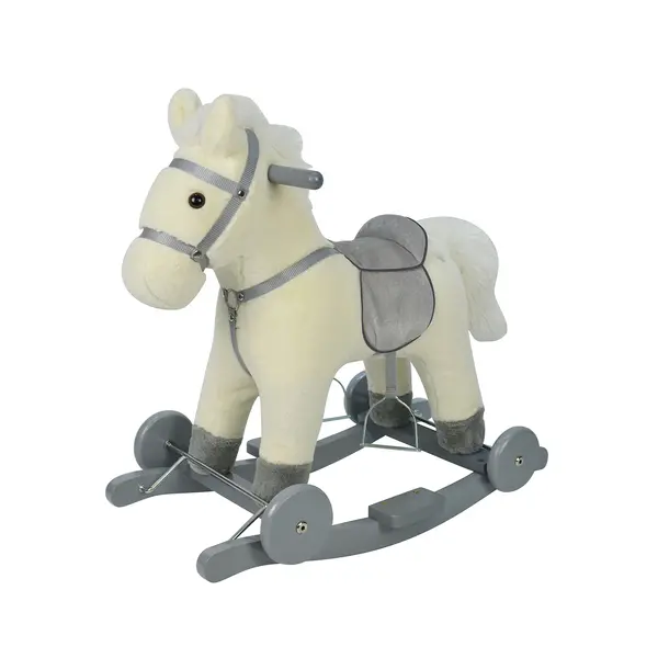 Rocking horse with wheels