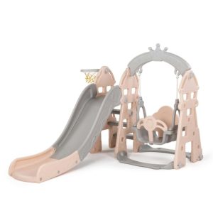 Kid's slide, swing and ball ring