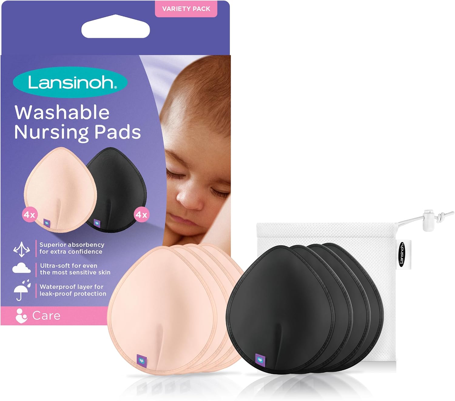 Reusable Nursing Pads for Breastfeeding Mothers, Washable Pads