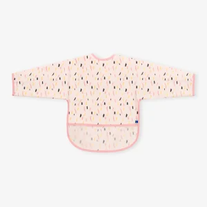 Arty Pattern Long sleeve bib with crumb catcher