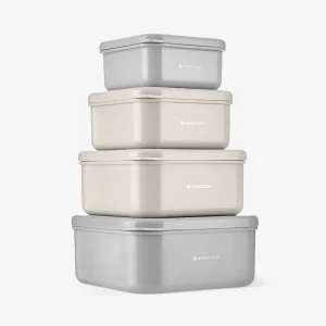 Kitty Cat Grey PP lunch boxes 4pcs